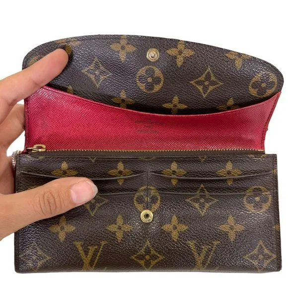 Authentic Louis Vuitton Wallet Long Emily Bifold Purse Monogram LV Vintage - Picture 9 of 14